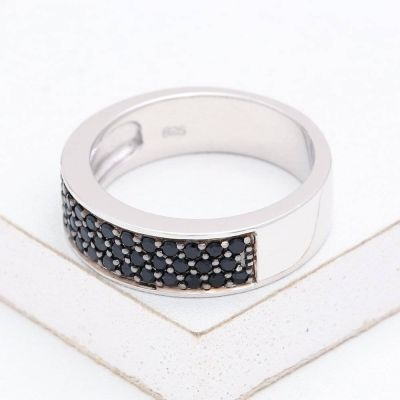 FERNDALE AT NIGHT RING IN STERLING SILVER by EQUALLI.COM