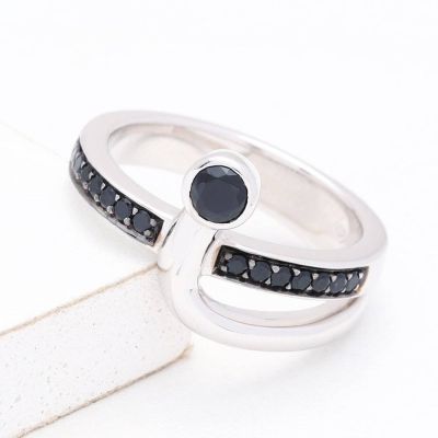 ASHEVILLE AT NIGHT RING IN STERLING SILVER by EQUALLI.COM