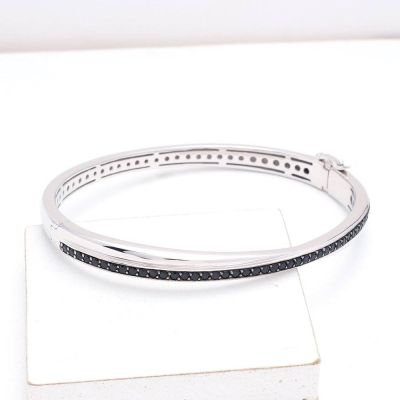 PALERMO AT NIGHT BANGLE IN STERLING SILVER by EQUALLI.COM