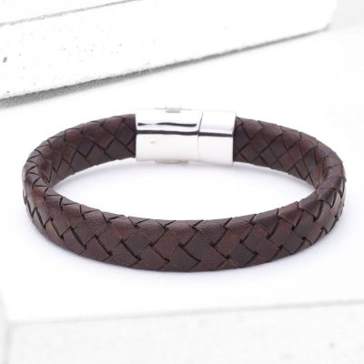 AMBER LEATHER BRACELET IN T.MORO by EQUALLI.COM