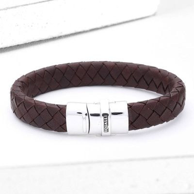 ORMAN LEATHER BRACELET IN TOBACCO by EQUALLI.COM