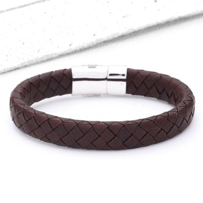 ORMAN LEATHER BRACELET IN TOBACCO by EQUALLI.COM