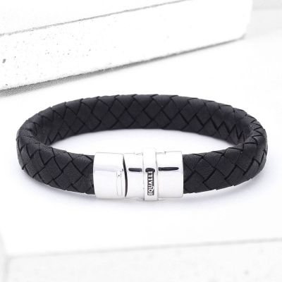 ORMAN LEATHER BRACELET IN NERO by EQUALLI.COM