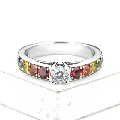 1 3/4 CARAT LAS VEGAS RING IN STERLING SILVER by EQUALLI.COM
