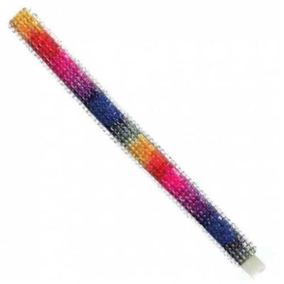 65 CARAT Rainbow Sapphire & Diamond Invisible Set 5 Row Tennis Bracelet 18K Gold by Equalli.com