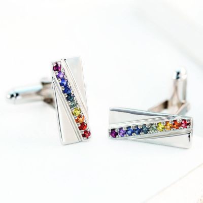 MEXICO CUFFLINKS IN STERLING SILVER by EQUALLI.COM