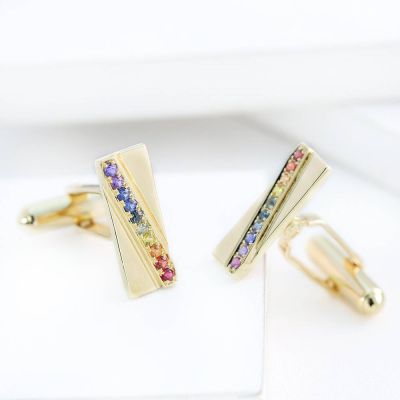 MEXICO CUFFLINKS IN 14K GOLD by EQUALLI.COM