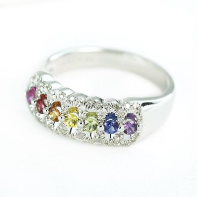 PARIS RING 0.76 CT in 14K WHITE GOLD by EQUALLI.COM