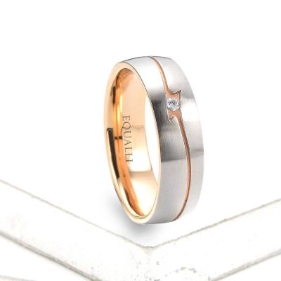 ABDERUS ENGAGEMENT RING IN 14K GOLD WITH DIAMOND by Equalli.com