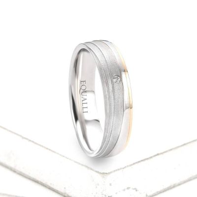 PELOPS ENGAGEMENT RING IN 14K GOLD WITH DIAMOND by Equalli.com