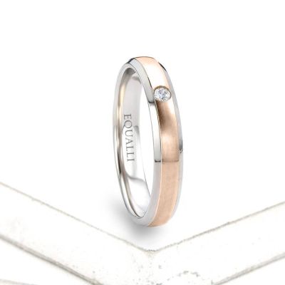 CALLISTO ENGAGEMENT RING IN 14K GOLD WITH DIAMOND by Equalli.com