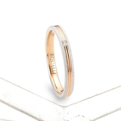 EROS ENGAGEMENT RING IN 14K GOLD WITH DIAMOND by Equalli.com