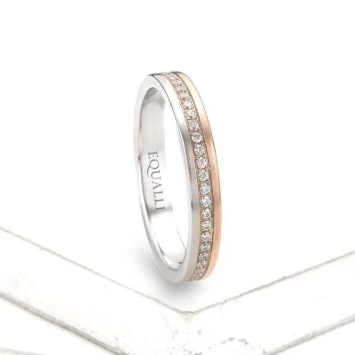 ANTINOUS ENGAGEMENT RING IN 14K GOLD WITH DIAMOND by Equalli.com