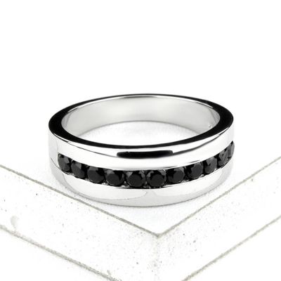 CLEVELAND AT NIGHT RING IN STERLING SILVER