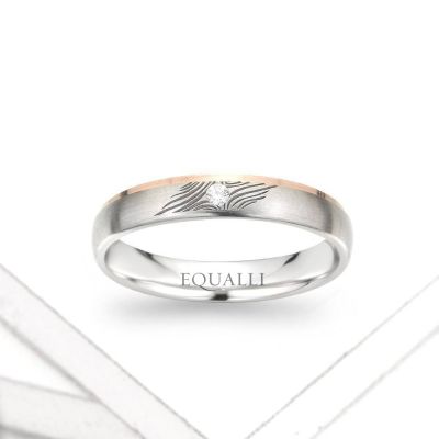 CHARITES ENGAGEMENT RING IN 14K GOLD WITH DIAMOND by Equalli.com