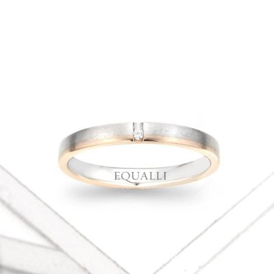 HERA ENGAGEMENT RING IN 14K GOLD WITH DIAMOND by Equalli.com