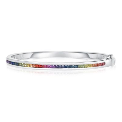 GRAN CANARIA BANGLE IN STERLING SILVER by EQUALLI.COM