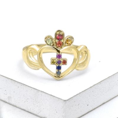 DUBLIN CLADDAGH CELTIC RING IN 14K GOLD BY EQUALLI.COM