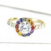 MARDI GRAS RING IN 14K GOLD by EQUALLI.COM