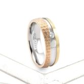 PAN ENGAGEMENT RING IN 14K GOLD WITH DIAMOND by Equalli.com