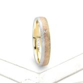 EIRENE ENGAGEMENT RING IN 14K GOLD WITH DIAMOND by Equalli.com