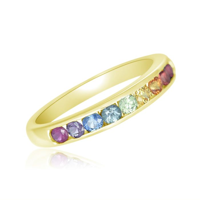 COLONGE PRIDE Gold Genderless Wedding Band 14K Gold Engagement Ring ...
